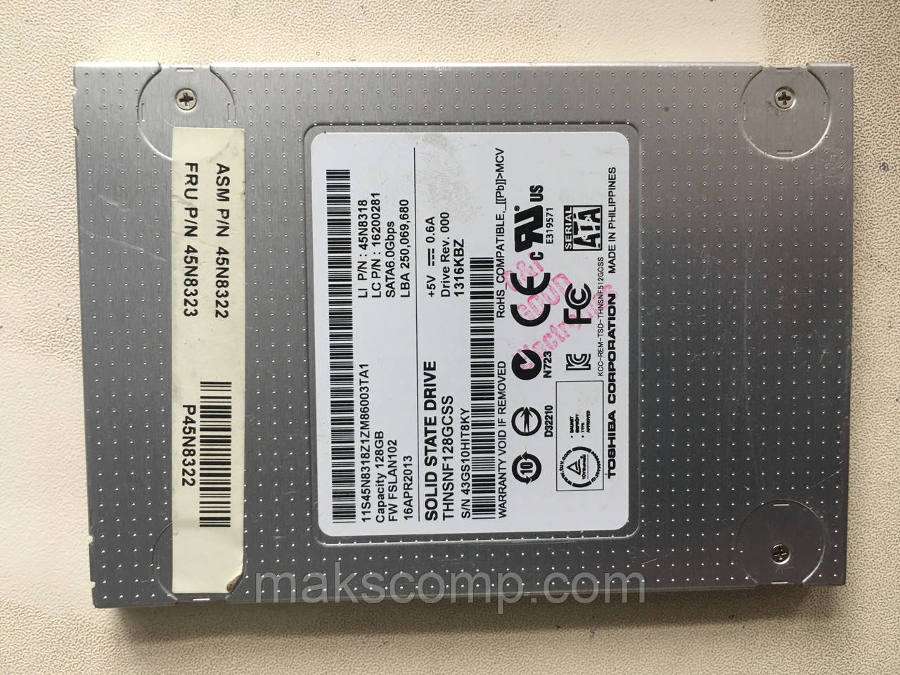 SSD Toshiba 128GB 2.5" SATAIII MLC (THNSNF128GCSS)