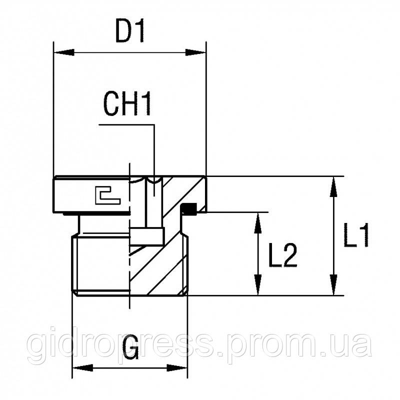 Заглушка резьбовая с внутренним шестигранником VSTI 1 ED A3C - фото 3 - id-p566104396