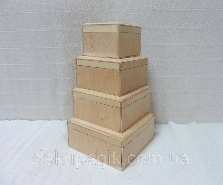 Скринька 17х17х8см на петлях з фрезою, фото 1