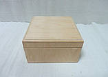 Скринька 17х17х8см на петлях з фрезою, фото 2