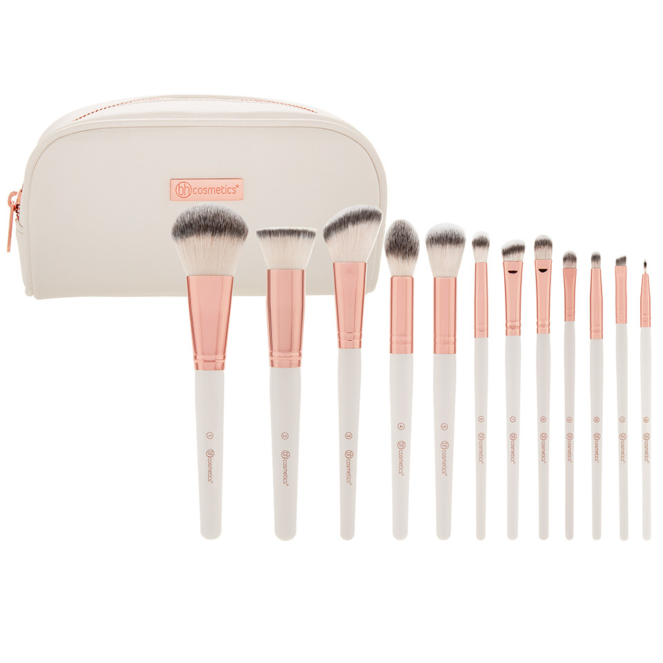 Набір кистей для макіяжу Rosé Romance - 12 Piece Brush Set With Cosmetic Bag BH Cosmetics