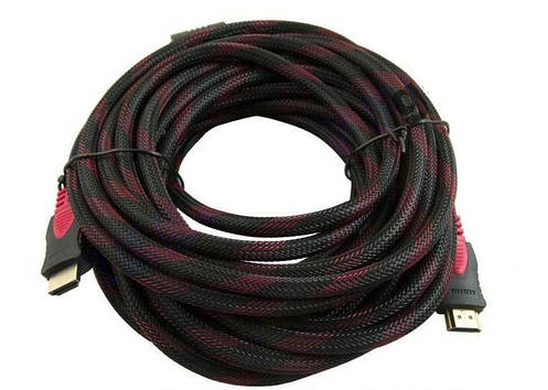 Кабель MHZ Hdmi to Hdmi 30м 1080p посилений в обмотці, фото 1