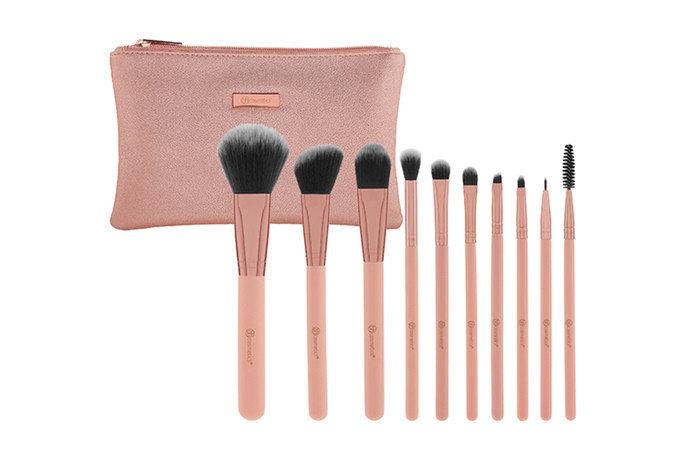 Набір кистей для макіяжу Pretty in Pink – 10 Piece Brush Set with Cosmetic Bag BH Cosmetics