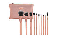 Набор кистей для макияжа Pretty in Pink 10 Piece Brush Set with Cosmetic Bag BH Cosmetics
