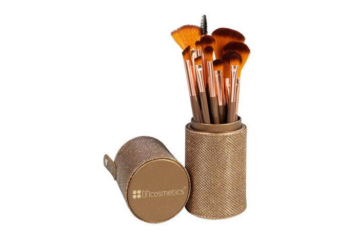Набір кистей 12 шт в тубусі Shimmering Bronze - 12 Piece Brush Set BH Cosmetics Оригінал, фото 1