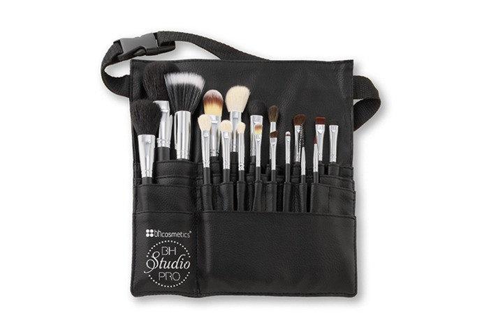 Професійний набір кистей 18 шт з поясом для візажиста BH Cosmetics Оригінал