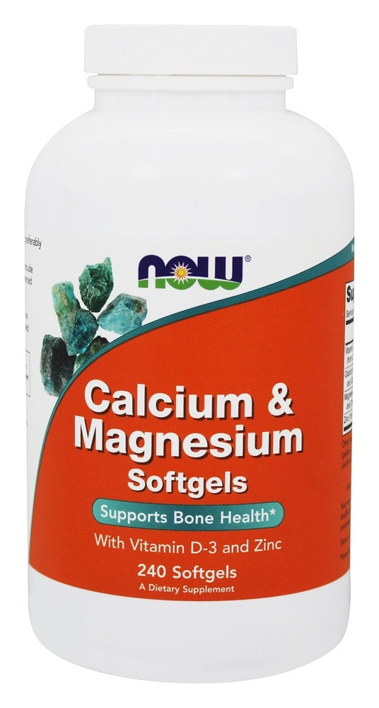 Кальцій і магній комплекс/NOW — Calcium&Magnesium Softgels (240 softgels)