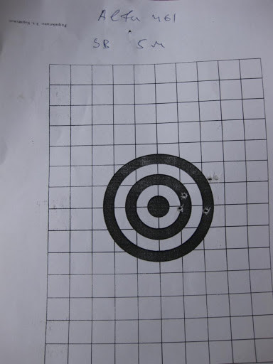 мішень після відстрілу Alfa 461