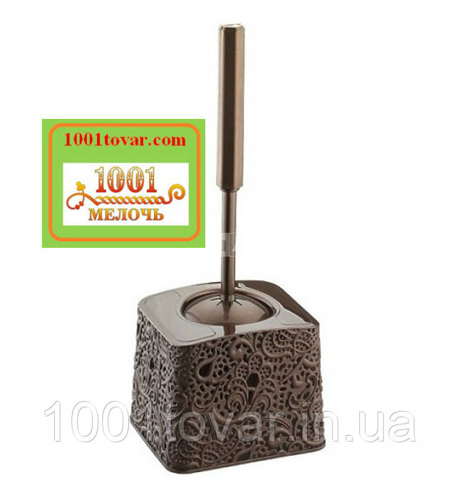 Туалетний комплект "Ажур", коричневий (йорж з підставкою), фото 1