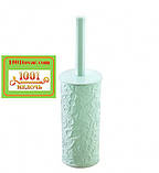 Туалетний комплект "Ажур", кремовий (йорж з підставкою), фото 2