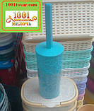 Туалетний комплект "Ажур", кремовий (йорж з підставкою), фото 6