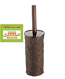 Туалетний комплект "Ажур", кремовий (йорж з підставкою), фото 5