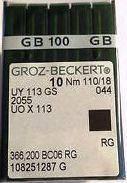 Игла Groz-Beckert UY113GS, 2055, UOx113 для машин цепного стежка 10 шт/уп