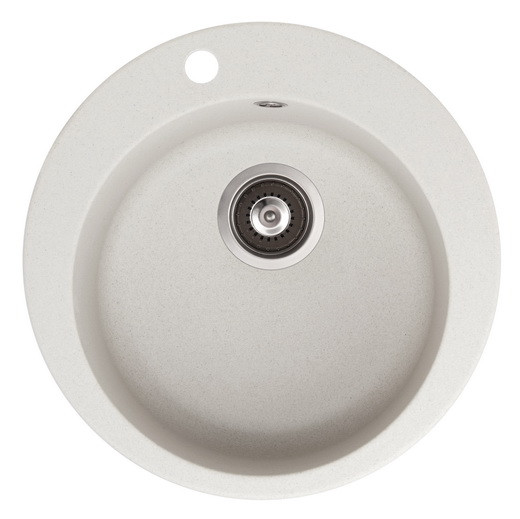 Гранітна кухонна мийка Aquasanita  - Helika Clarus SR100 (710 - алба)