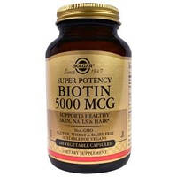 Биотин, Biotin, Solgar, 5000 мкг, 100 капсул