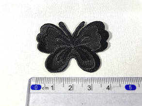 Нашивка метелик колір чорний 43х33 мм, фото 2