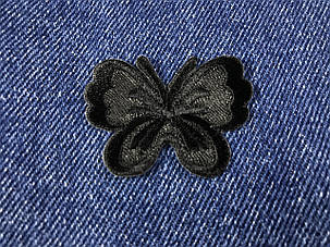 Нашивка метелик колір чорний 43х33 мм, фото 2