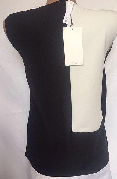 Женская блуза ZARA с оригинальной откидной полочкой размер S/M - фото 4 - id-p566386666