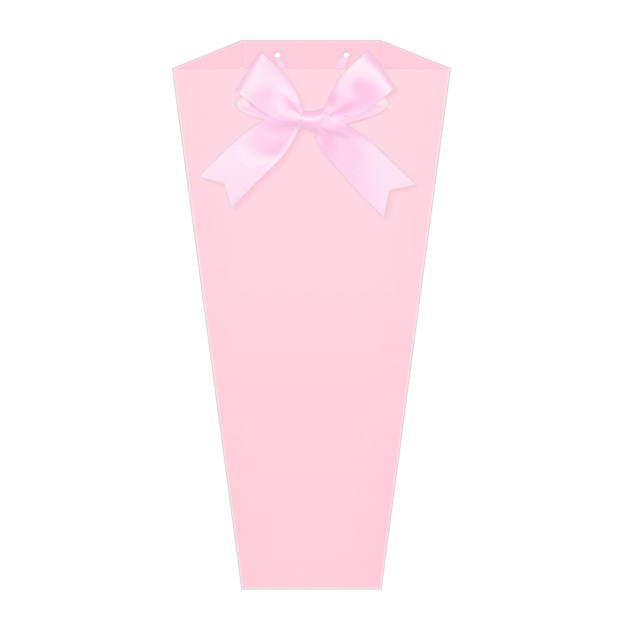 Паперова сумка для букетів і горшкових квітів рожева