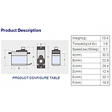 Сервомашинка MG90S 9g (метал) сервопривод [#B-8], фото 5