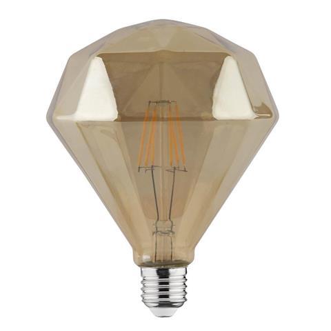 Світлодіодна лампа Едісона Filament VINTAGE DIAMOND-6 6W D120 Е27 2200K (мат.золото) Код.58957