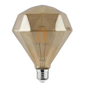 Світлодіодна лампа Едісона Filament VINTAGE DIAMOND-6 6W D120 Е27 2200K (мат.золото) Код.58957, фото 1