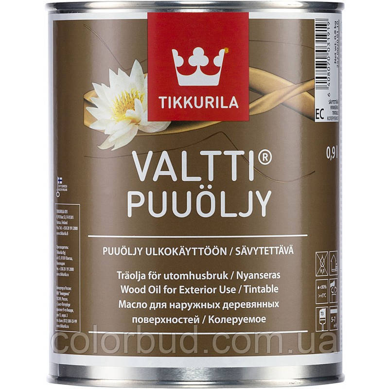 Олія для захисту дерева Валті Тіккуріла Valtti Puuoljy Tikkurila ЄС 0,9 л