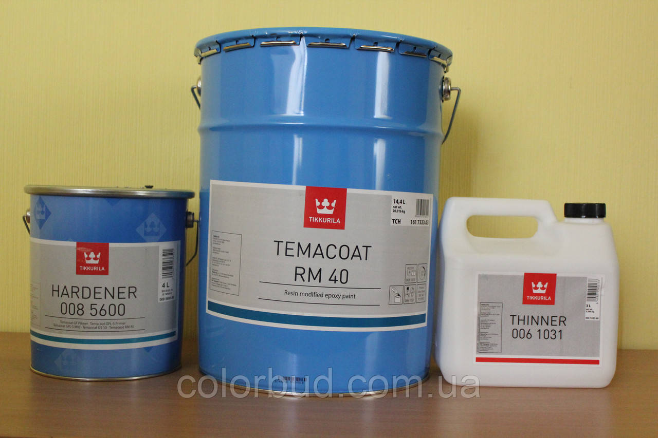 Емаль епоксидна TIKKURILA TEMACOAT RM40 TVH біла хімстійка 2,2 л