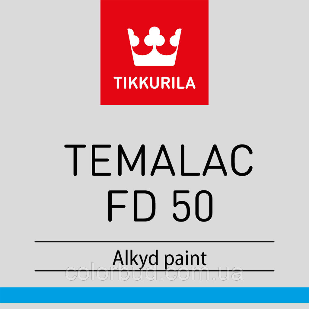 Эмаль алкидная TIKKURILA TEMALAC FD 50 полуглянцевая антикоррозионная бзаза TCL - фото 2 - id-p629944945