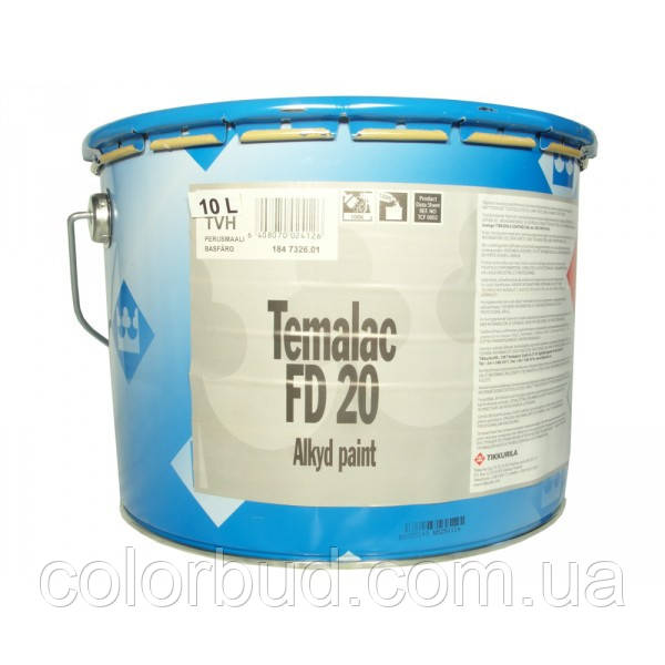 Емаль алкідна TIKKURILA TEMALAC FD 20 TCH напівмат антикорозійна 9 л