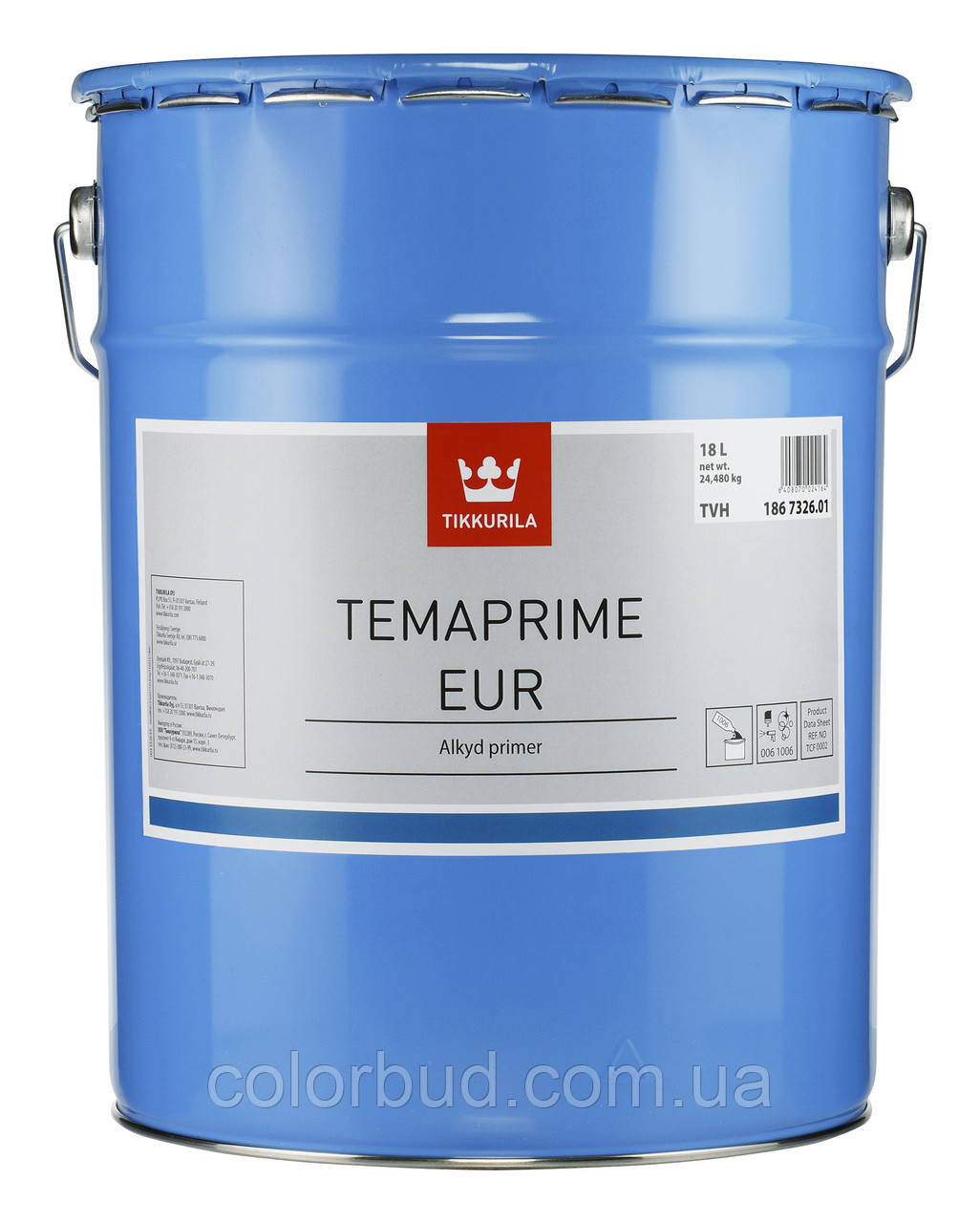 Протикорозійна ґрунтовка для чорних металів напівматова Temaprime EUR TVH 18 л.