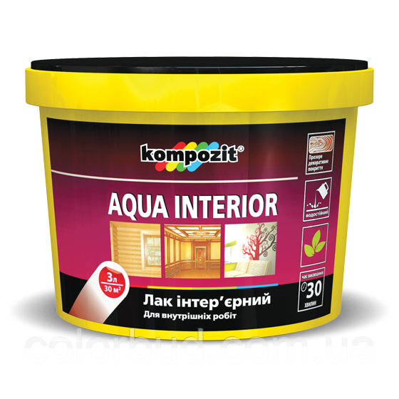 Лак інтер'єрний AQUA INTERIOR шовковисто-матовий 0,75 л