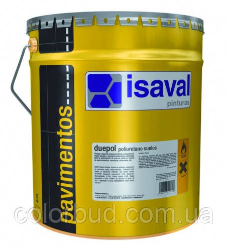 Фарба для бітоох підлог поліуретанова сіра Isaval Duepol 16 л