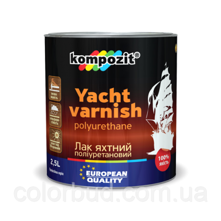 Лак яхтний поліуретановий YACHT VARNISH Kompozit шовковисто-матовий 0.7 л