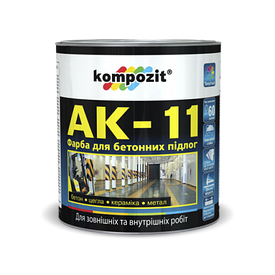Фарба для бетонної підлоги АК-11 Kompozit Сіра 1кг
