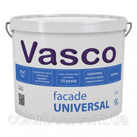 Латексна фасадна фарба Vasco facade UNIVERSAL 0.9