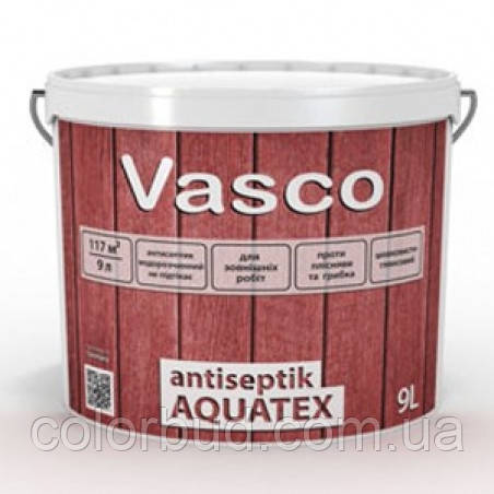 Лесувальне просочення-антисептик Vasco antiseptik AQUATEX 0.9 л Безбарвний під колерування