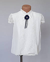 Блузка для дівчаток прикрашена бантиком 