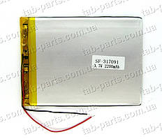 Батарея (акумулятор) для планшета 2200 мА·год, Li-Pol 3.7 В, 91*70*3.1 мм