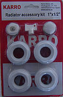 Комплект футорок на радіатор 1"x1/2" Karro