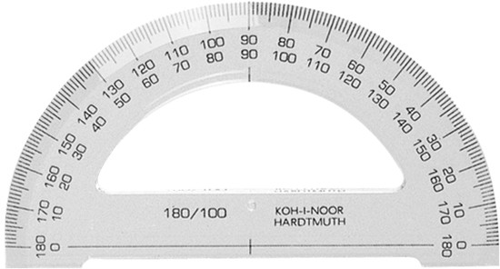 Транспортир KOH-I-NOOR 180°/100 мм прозорий