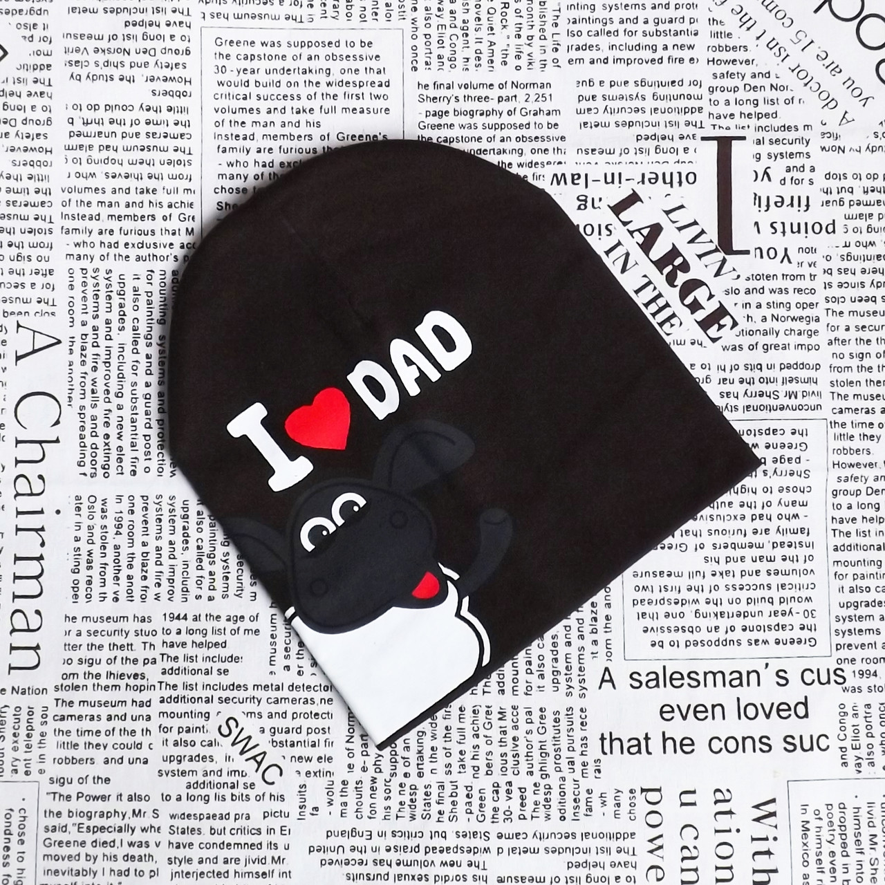 Дитяча шапка трикотажна Баранчик Шон I love dad