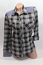 Жіночі сорочки в карту джинс RAM оптом VSA сірий, фото 2