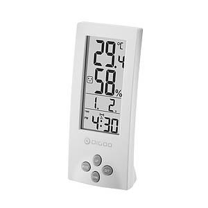 Годинник з функціями метеостанції для дому Digoo DG-TH1177 прозорий. Білі