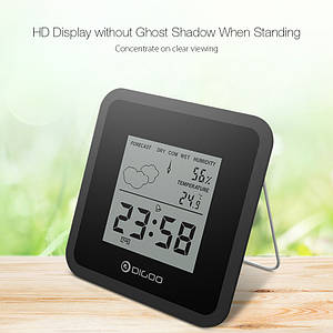 Годинник з функціями метеостанції для дому Digoo DG-FC25 Mini чорний