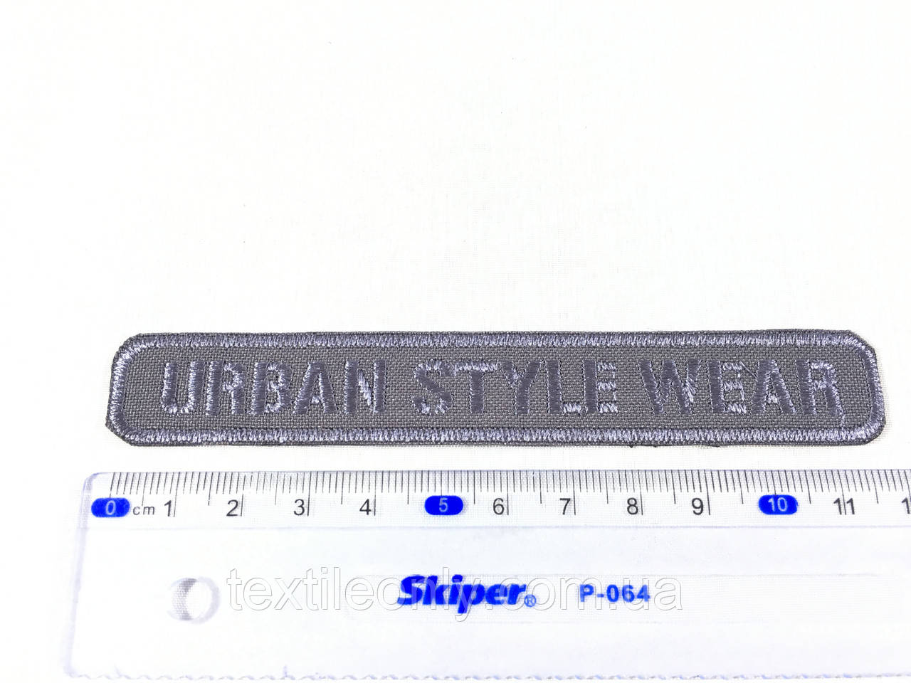 Нашивка Urban style wear колір сірий 120х18 мм