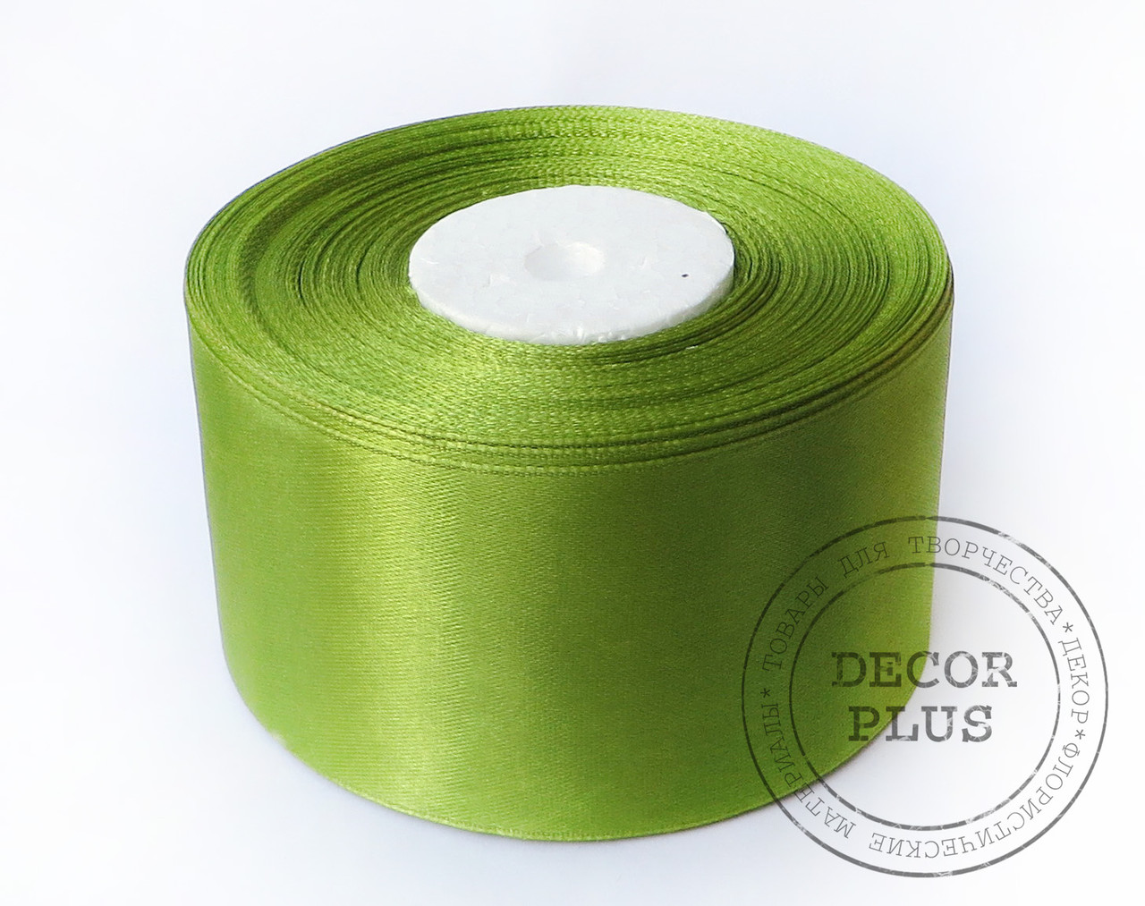 Стрічка атласна 5см, трав'яна, фото 1