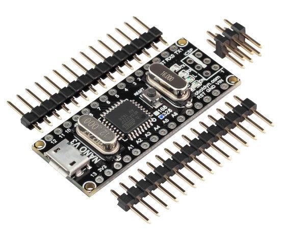 Arduino NANO V3.0 ATmega328/CH340G, micro USB - фото 1 - id-p566764002