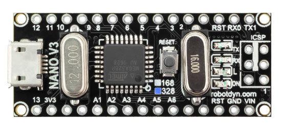 Arduino NANO V3.0 ATmega328/CH340G, micro USB - фото 3 - id-p566764002