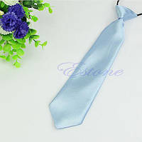 Детский голубой галстук на резинке